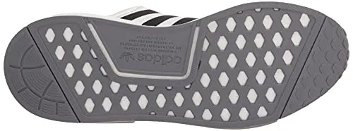 adidas Originals Men's NMD_R1 Primeknit Sneaker, White/Black/Grey, 7