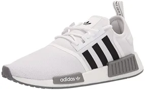 adidas Originals Men's NMD_R1 Primeknit Sneaker, White/Black/Grey, 7