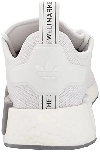 adidas Originals Men's NMD_R1 Primeknit Sneaker, White/Black/Grey, 7