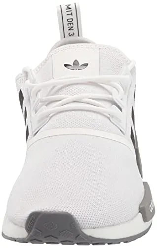 adidas Originals Men's NMD_R1 Primeknit Sneaker, White/Black/Grey, 7