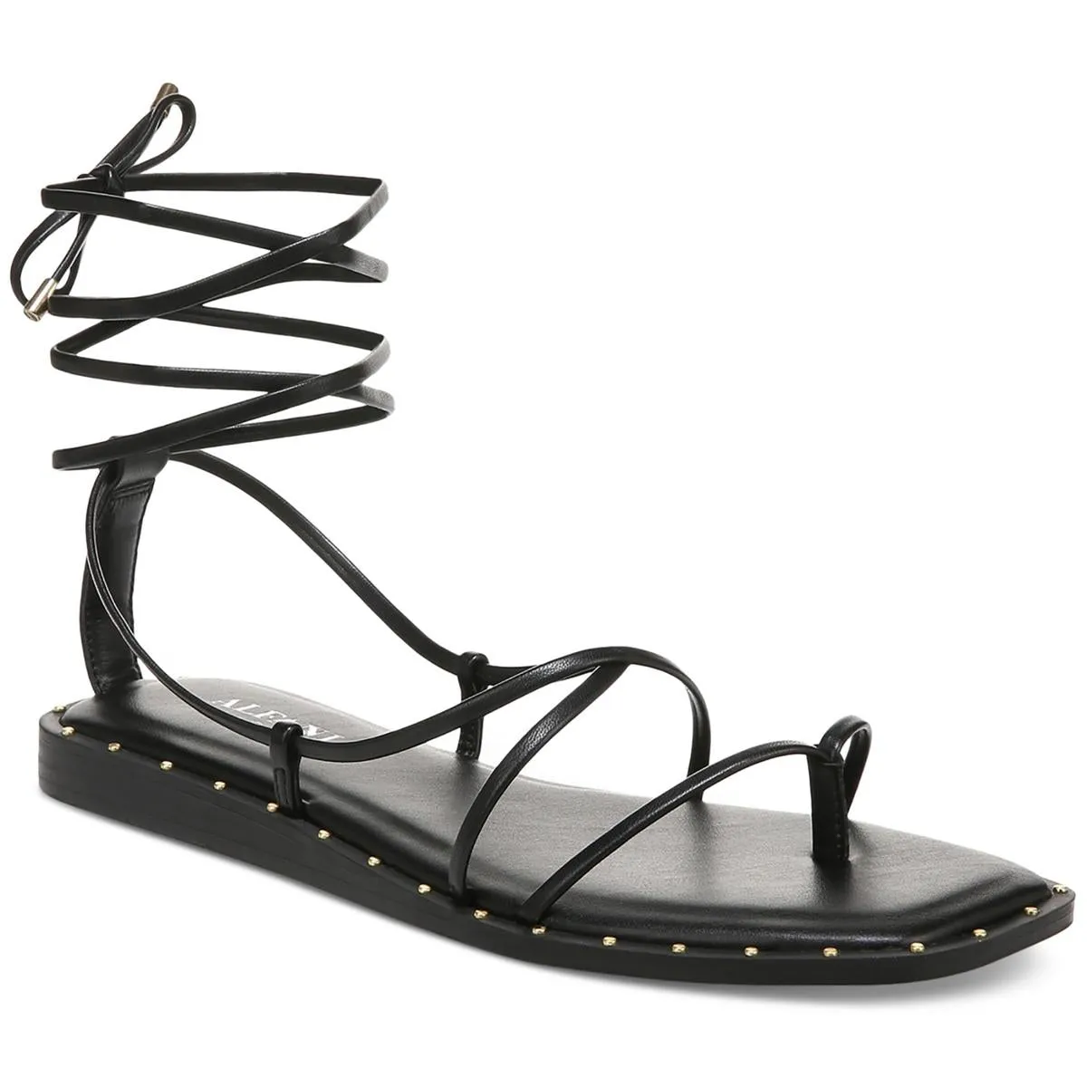 Alfie Womens Nova Faux Leather Flat Gladiator Sandals