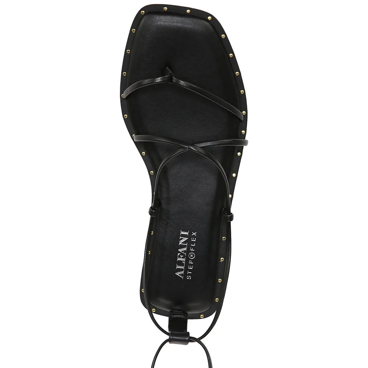Alfie Womens Nova Faux Leather Flat Gladiator Sandals