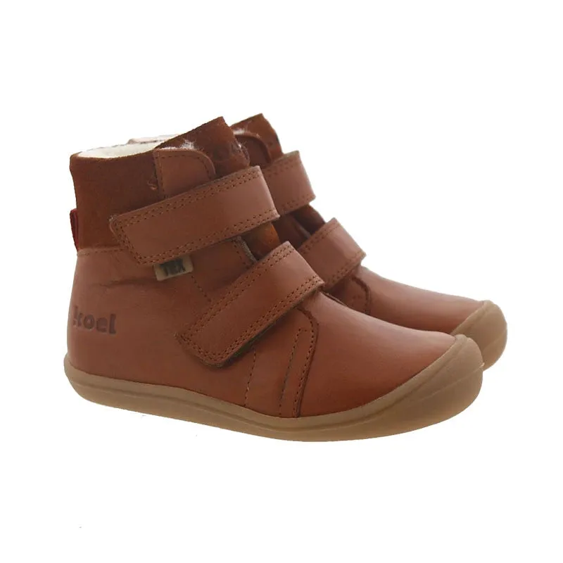 Barefoot Ankle Winter Boot Demil Napa WP Wool - Cognac