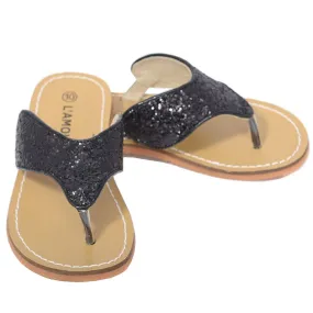 Black T Strap Flip Flop Summer Spring Sandal Girl 11-4