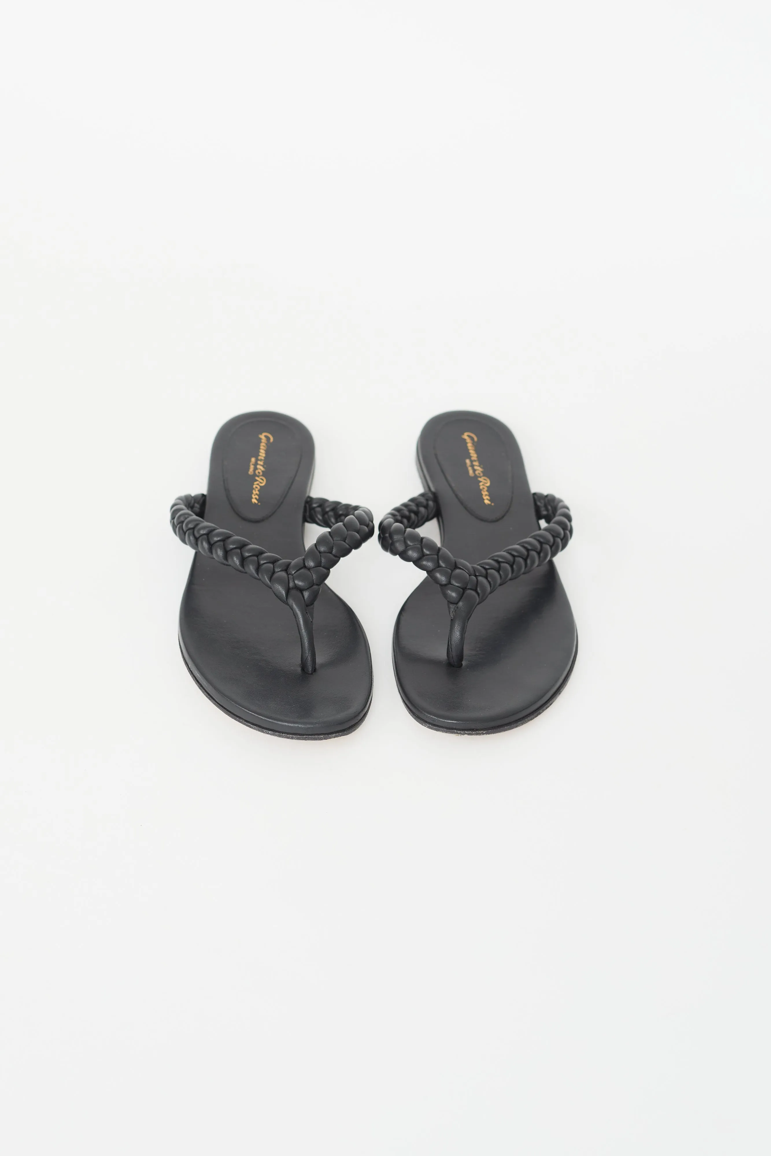 Black Tropea Braided Thong Sandal