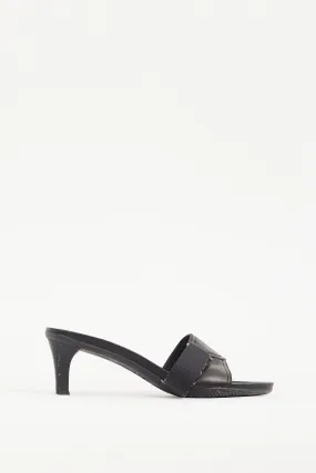 Black Velcro Strap Mule