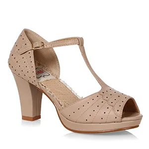 BP303-FRANNIE 3" T-Strap Peep Toe Shoe
