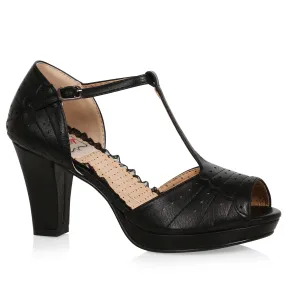 BP303-FRANNIE 3" T-Strap Peep Toe Shoe
