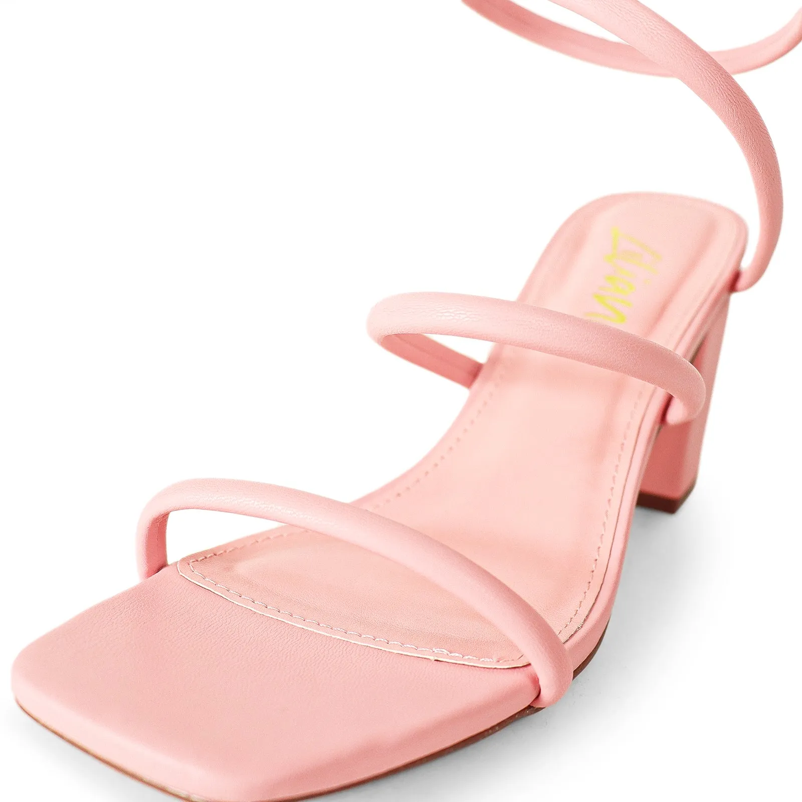 CAMBOLA-1 SQUARE TOE RING SPIRAL ANKLE WARPS - BLUSH