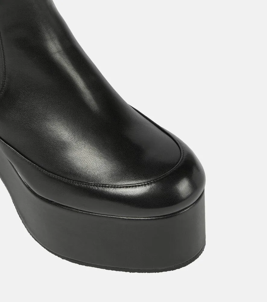 Dries Van Noten Leather platform ankle boots