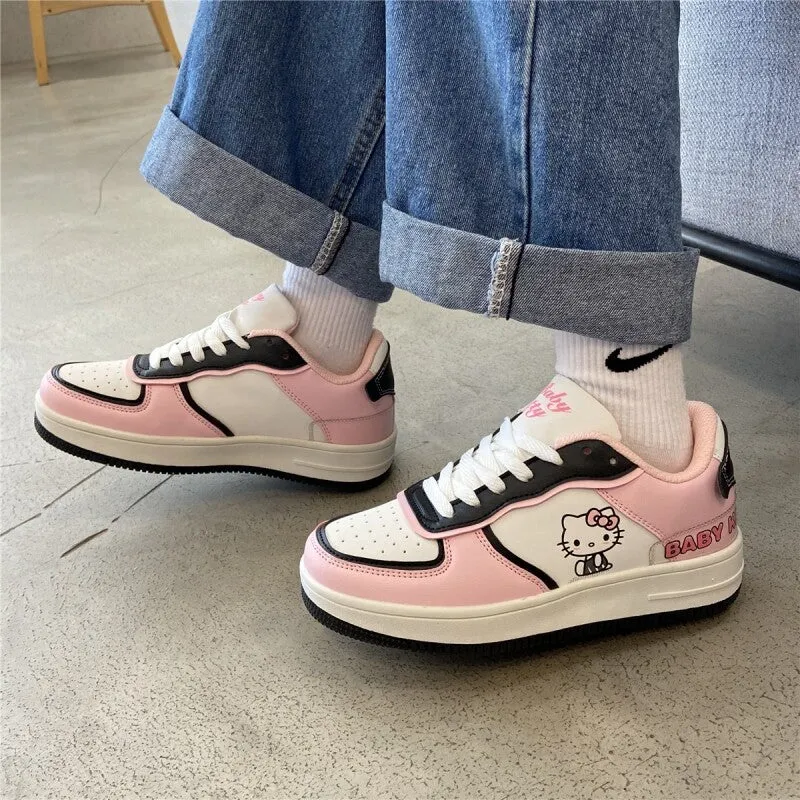 Harajuku Kawaii Fashion Pink Hello Kitty Sneakers