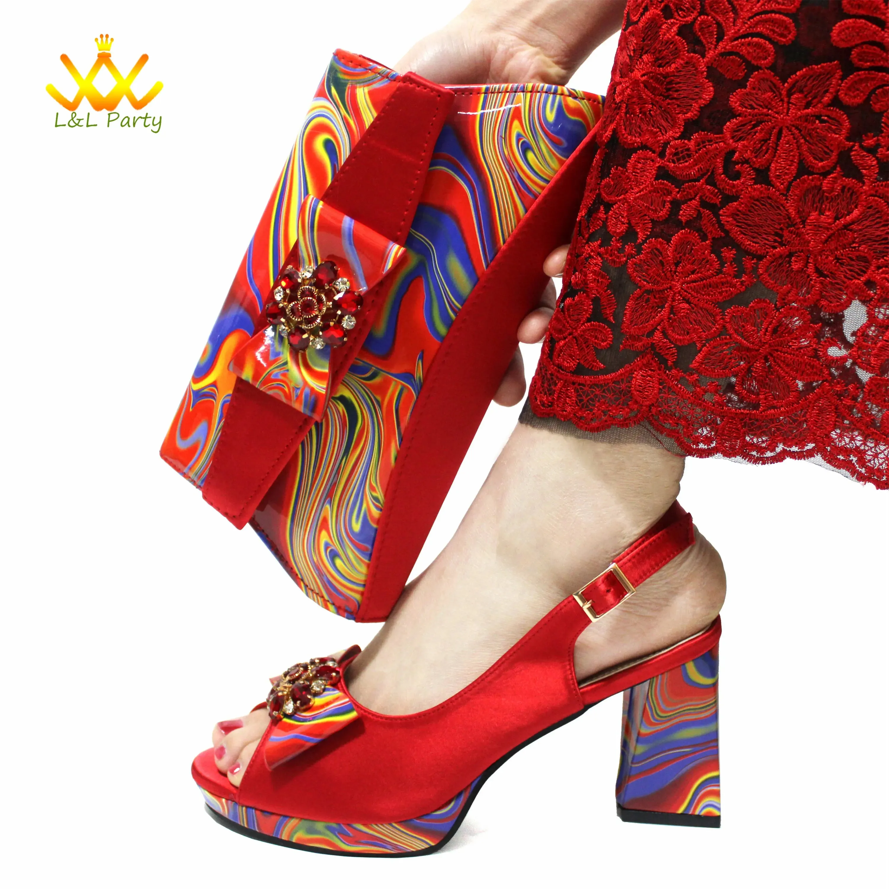 High-quality shoes and Bag Set in Yellow
