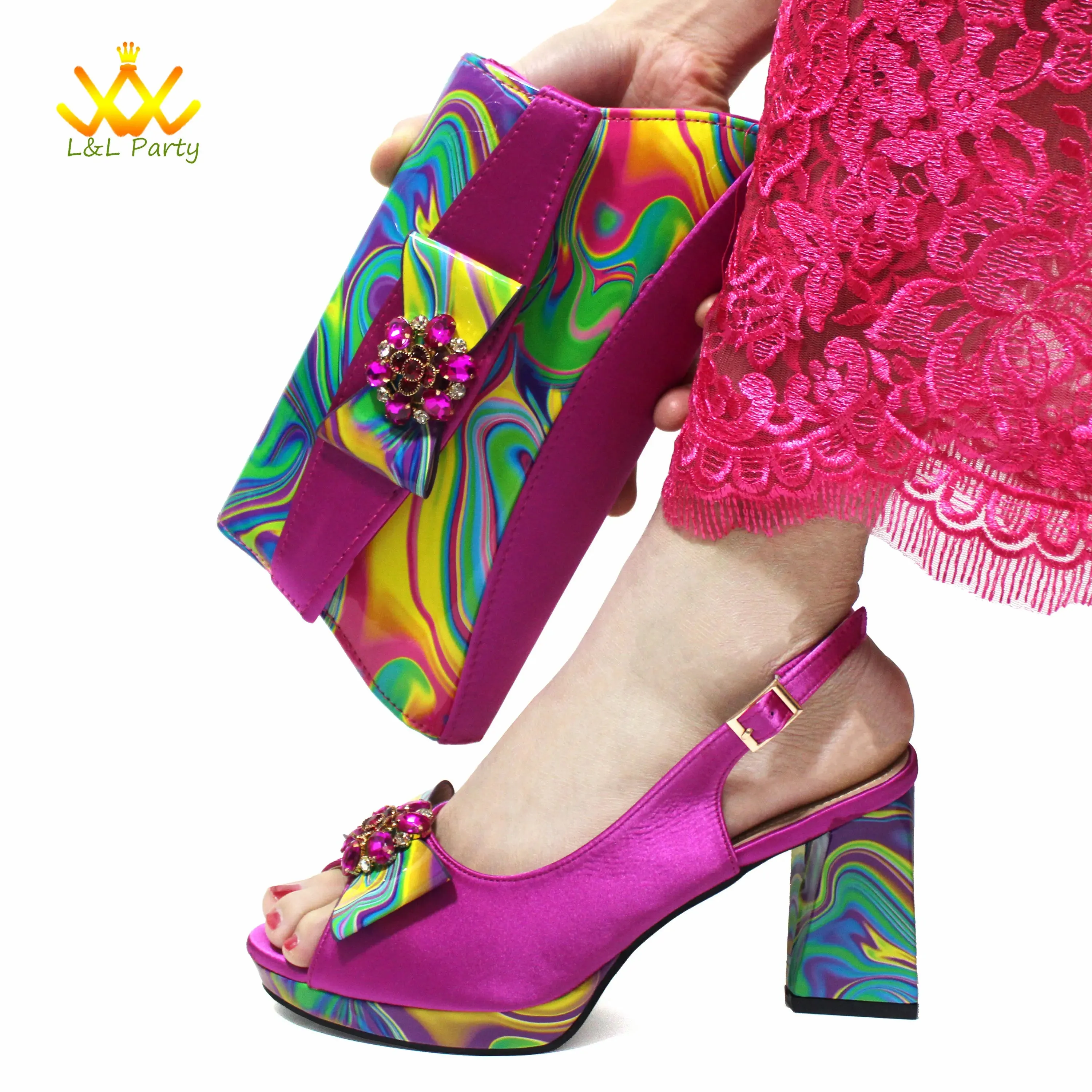 High-quality shoes and Bag Set in Yellow