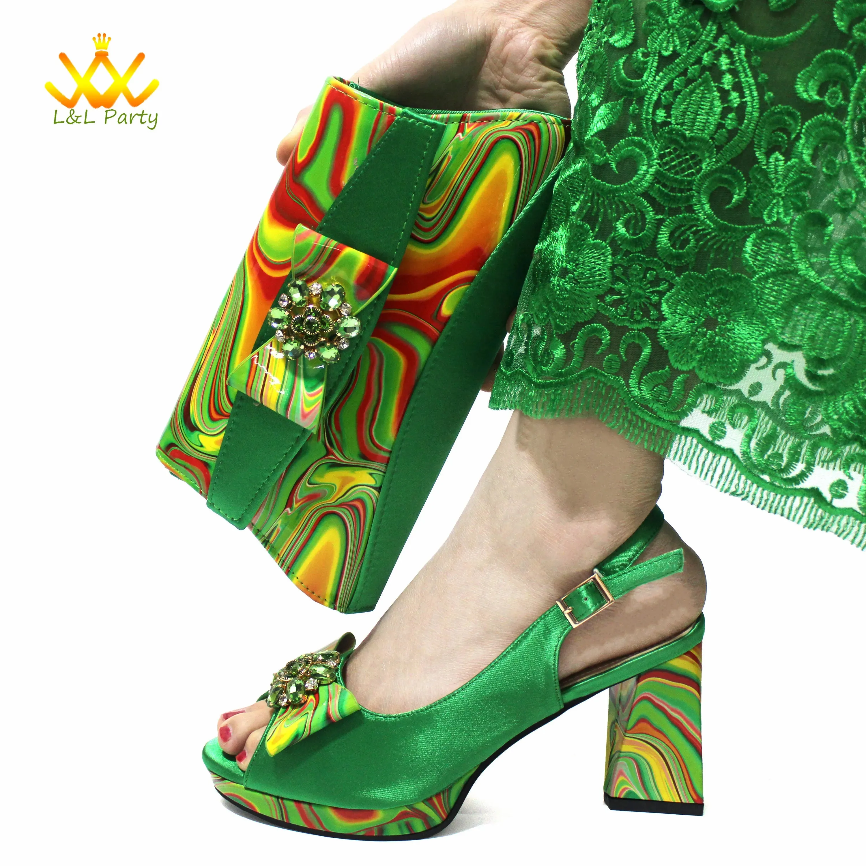 High-quality shoes and Bag Set in Yellow