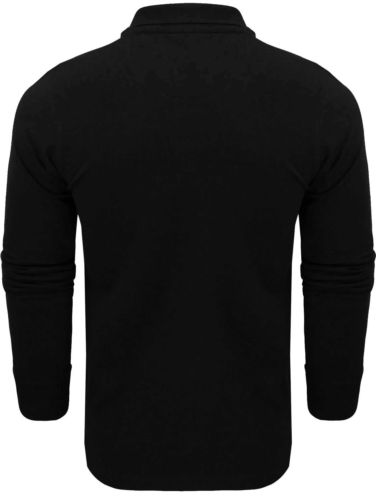 Howell Long Sleeve Polo Shirt in Black