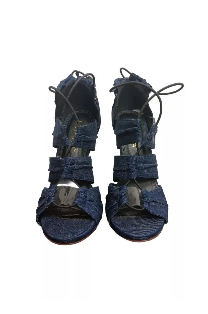 Iliana Denim High Heeled Shoes, Size 6.5
