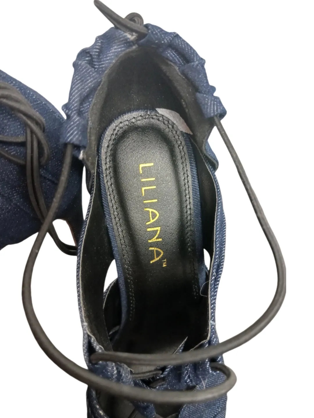 Iliana Denim High Heeled Shoes, Size 6.5