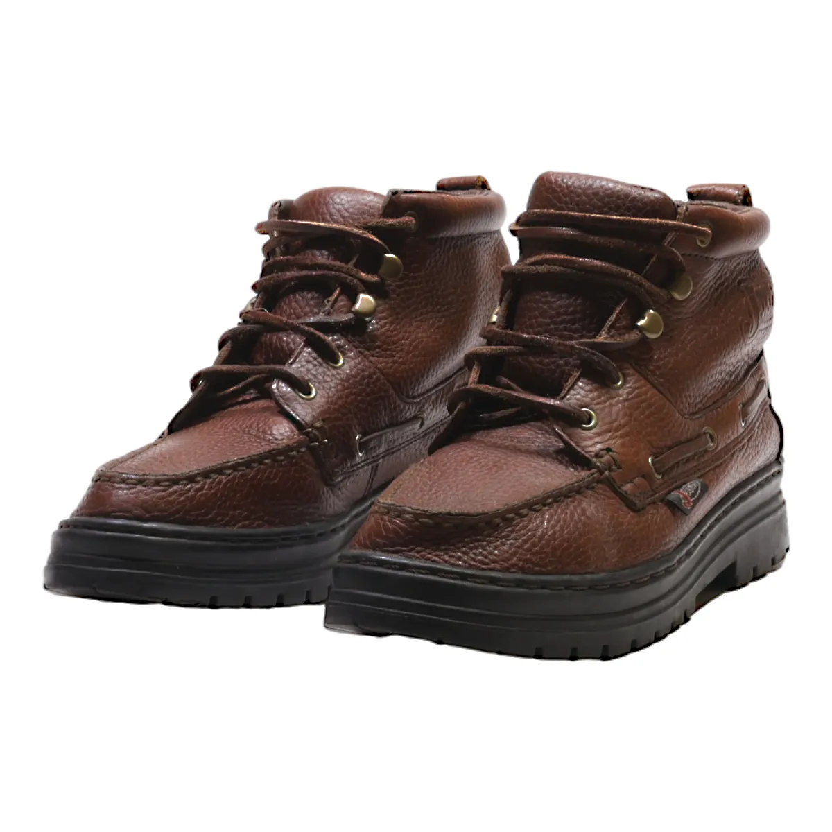 JUSTIN Chukka Boots Brown Leather Mens UK 5.5