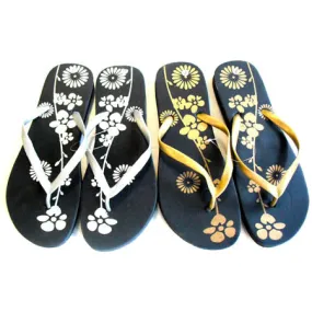 Ladies Gold or Silver Flip Flops