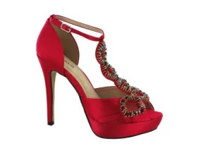 Menbur Pink High Heel Sandals T-Bar