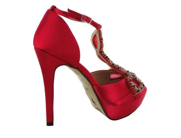 Menbur Pink High Heel Sandals T-Bar