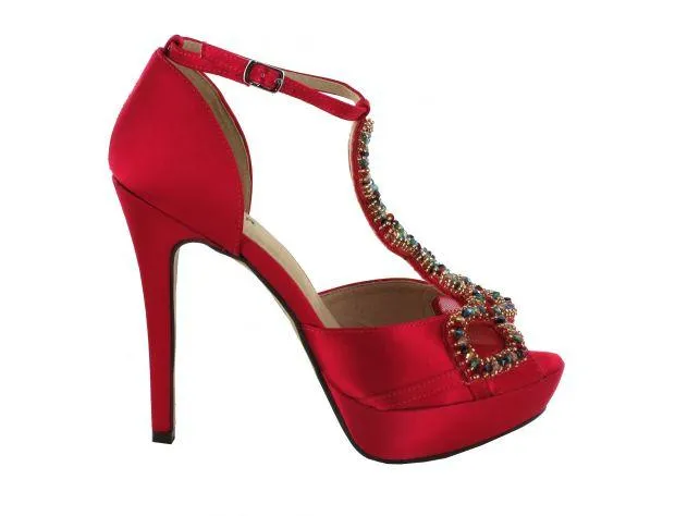 Menbur Pink High Heel Sandals T-Bar