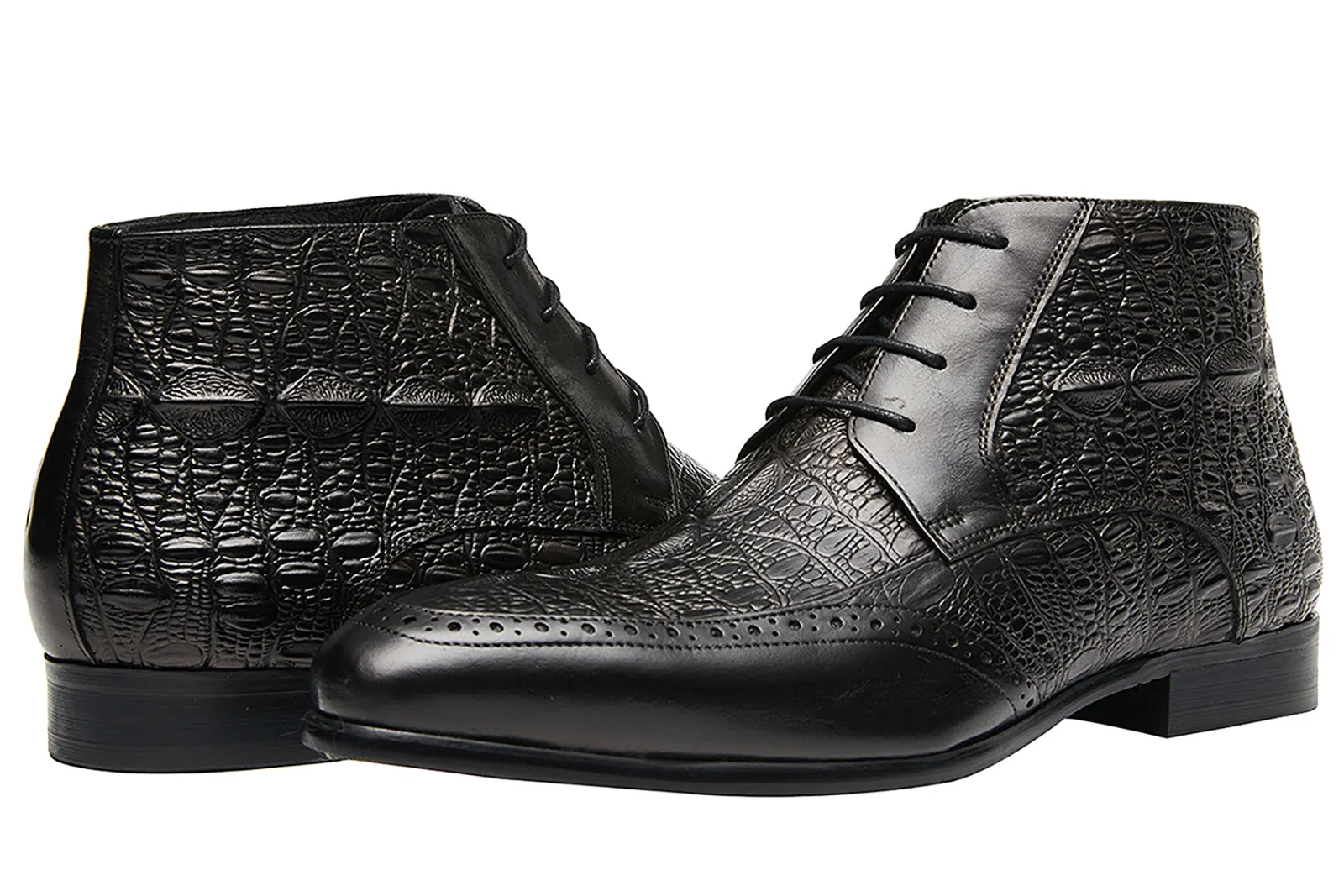 Men's Pointed-Toe Genuine Leather Chukka Boots