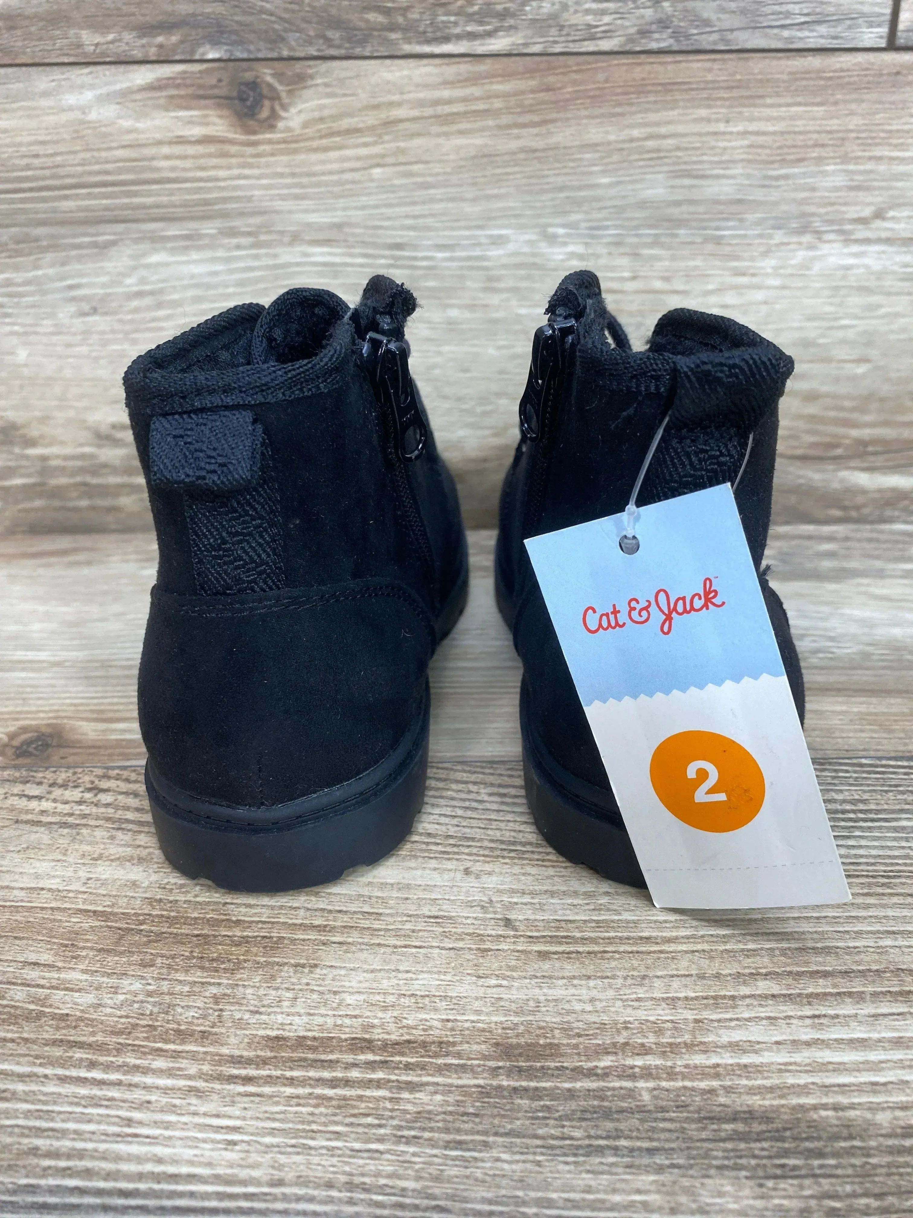 NEW Cat & Jack Kids' Ronin Boots Black Sz 2Y