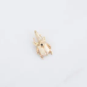 Stag Beetle Charm 14k gold