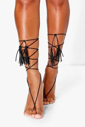String up thong barefoot sandals