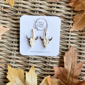 Western Clay Earring Mini Boho Bull